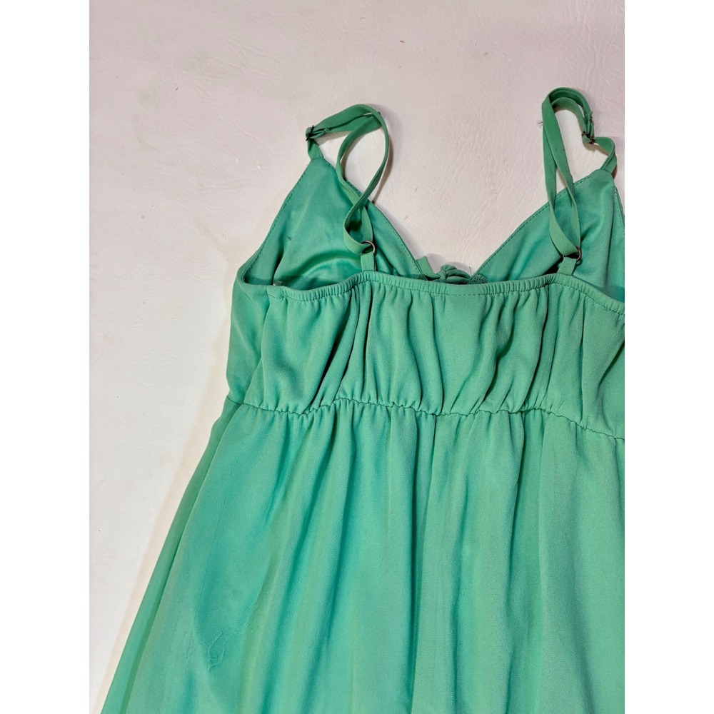 Wild Fable Dress Aqua Green Hi-Lo Ruffle Hem Spaghetti Strap XS New with Tags‎ - Picture 6 of 9